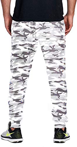 Image of ProGo Men's Casual Jogger Sweatpants Basic Fleece Marled Jogger Pant Elastic Waist