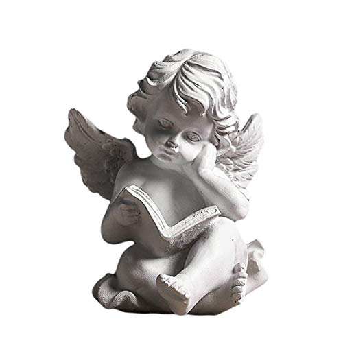 Faderr Statuette d'ange en Forme d'ailes de chérubin - Figurine Miniature résine Statue Gardien Jardin Décoration commémorative pour la Maison/fête/Cadeau...