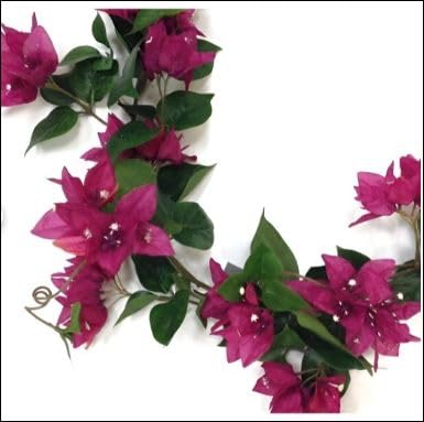 Image of Nutts Artificial Bougainvillea Silk Vines Creepers Hanging Flower Garland for Wedding & Home Decoration, Flower Garland (1, Purple)