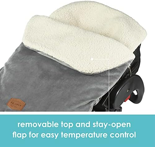 JJ Cole Bundleme - Original, Baby Bunting Bag, Winter Protection for Baby Car Seats and Strollers, Graphite - 5