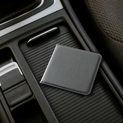 Image of CoBak Car Registration and Insurance Holder - Vehicle Glove Box Car Organizer, Auto Truck Comparment Accessories Case for Essential Document, Driver License, Cards (Dark Gray)