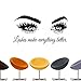 Produktbild Wandaufkleber Wandkunst Eine Gute Arbeit Wimpern Wandkunst Aufkleber Schönheitssalon Wanddekoration Augen Augenbrauen Make Up 105X57Cm