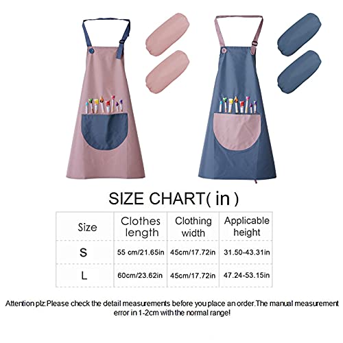 Kunstschort voor kinderen, waterdicht schildersschort met lange mouwen, kinderschort met mouwen en grote zakken… - Image 8
