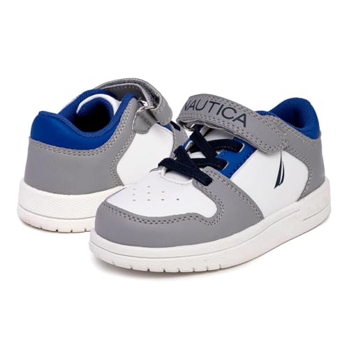 Image of Nautica Kids Adjustable Strap Shoes | Comfortable Casual Sneakers for Boys and Girls, Toddlers & Little Kids