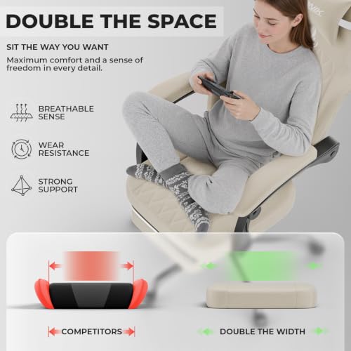 NIONIK Gaming Stuhl Einsteigermodell, Ergonomischer Computerstuhl mit Verstellbarer Höhe und Rückenlehne… – Ansicht 6