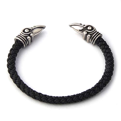 Bavipower Vikings Raven Crow Bracelet Raven Jewelry Cosplay Viking Arm Rings Bracelet For Men Women, Cool Norse Pagan Jewelry