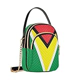Yasala Patriot Cell Phone Purse Flag Of Guyana Crossbody Handbag Durable Shoulder Bag Sturdy Travel Pouch Compact Chic Bag for Women Everyday Use Country Flag Holiday Birthday Gift