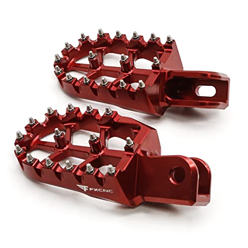 Estriberas de moto Dirt Bike, estribera ancha para motocicleta compatible con CRF150F CRF230F CRF 150 230 F 2003-2019 2004 2005 2006 2007 2008 2009 2010 2011 2012-2018 Rojo