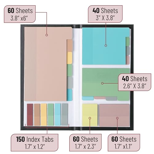 Image of Mr. Pen- Transparent Sticky Notes Set, 410 Pack | Transparent Sticky Notes Tabs with Black Fineliner Pen for Bible Study, Office, School, Planning, Journaling & Organization