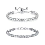 Materiali Pregiati: Realizzati con zirconia cubica cristallina alta qualità montata su base metallica resistente. Questi bracciali combinano leggerezza, resistenza duratura, lucentezza eccezionale mantenendo comfort durante tutto il giorno.