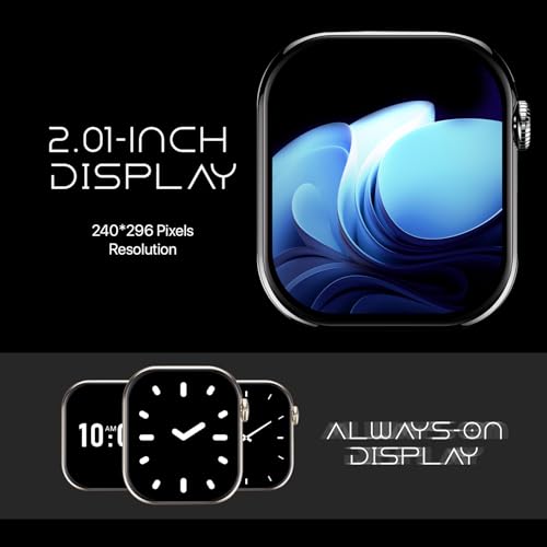 Image of Fire-Boltt Ring X Smart Watch with 2.01 inch Always-On Display, Bluetooth Calling, Wireless Charging, AI Voice Assistant, 500+ Watch Faces, Health Suite, Smart Watch for Man & Woman - Black N