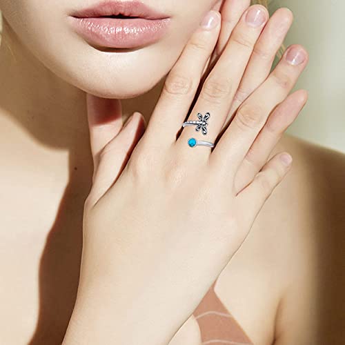 Anillo de ópalo ajustable en plata de ley 925 ideal para el día a día 5