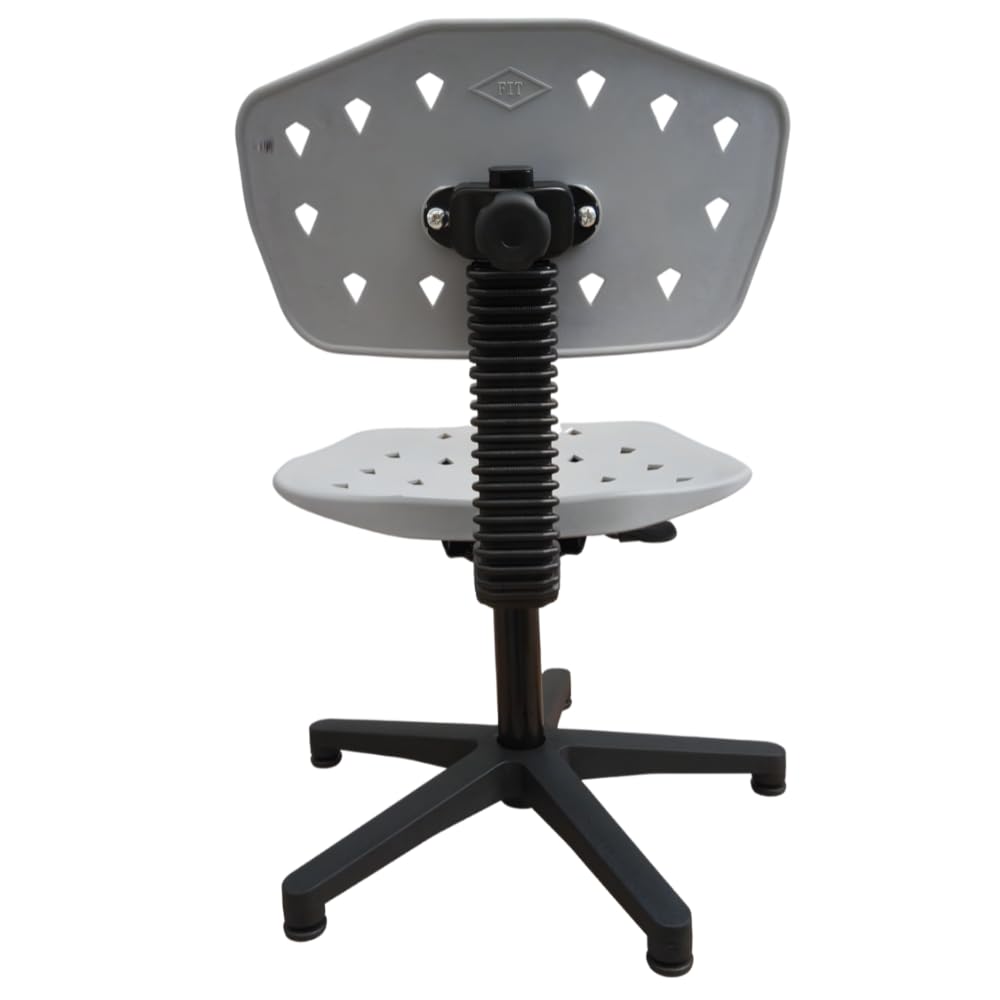 FITEX Sedia Operativa DIAMOND Ergonomica in PP Rinforzato Forato con Piedini in Gomma, per Ufficio, Smart Working e Studio - CE Made in Italy - Grigia