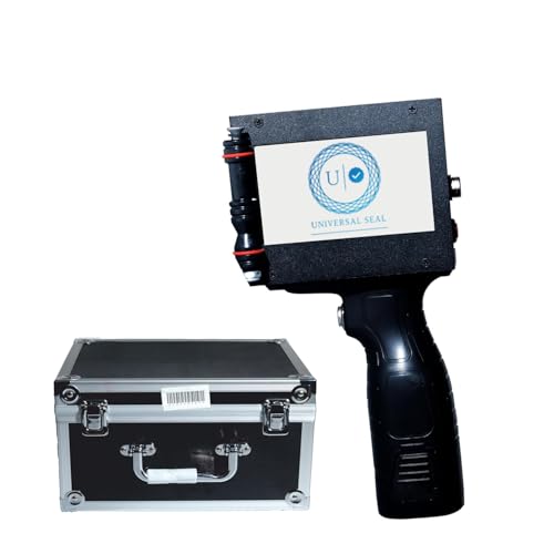 Image of High Resolution Handheld TIJ Inkjet Printer 12.7mm | Logo, Batch, MFG & Expiry Date Printing Machine for Plastic, Metal & Wood (Black)