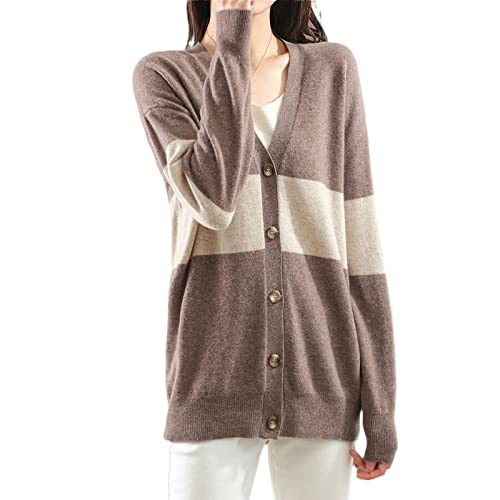 Haut d'automne 100% laine pour femme : manteau oversize chic en cachemire kaki