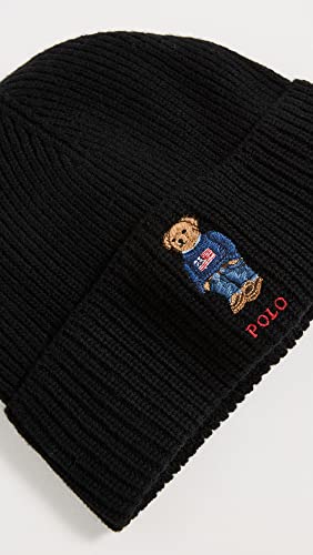 Image of POLO RALPH LAUREN Men's Solid Denim Bear Beanie
