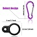 Boao 5 Sets Silicone Water Bottle Carrier with 5 Pieces Keychain Clip Key Ring Clip for Outdoor Activities or Daily Use (Black, Silver, Yellow, Purple and Green)