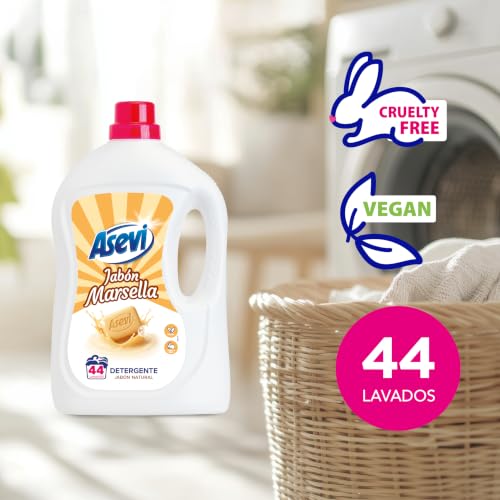Miniatura 4 de Asevi Detergente Líquido Para Lavadora Marsella Jabón Natural 44 Lavados