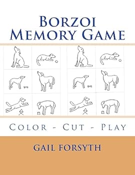 Paperback Borzoi Memory Game: Color - Cut - Play Book