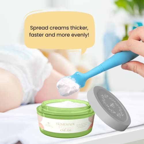4 Pack Baby Diaper Cream Brush, Diaper Cream Spatula Applicator Silicone Baby Butt Paste Spatula For Babies, Newborn, 2 X Large Size, 2 X Small Size (2 X Gray, 2 X White) #TOP2