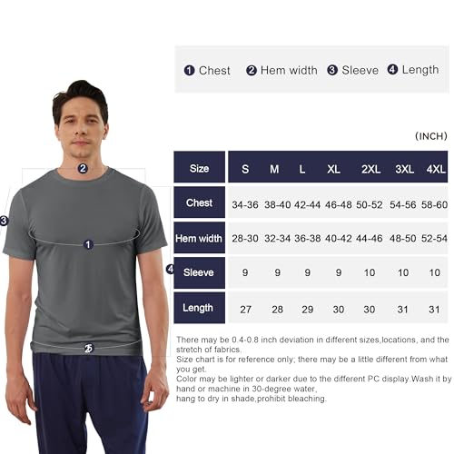 Image of BAMBOO COOL Men's Undershirts Moisture Wicking Crewneck T Shirts 6 Pack