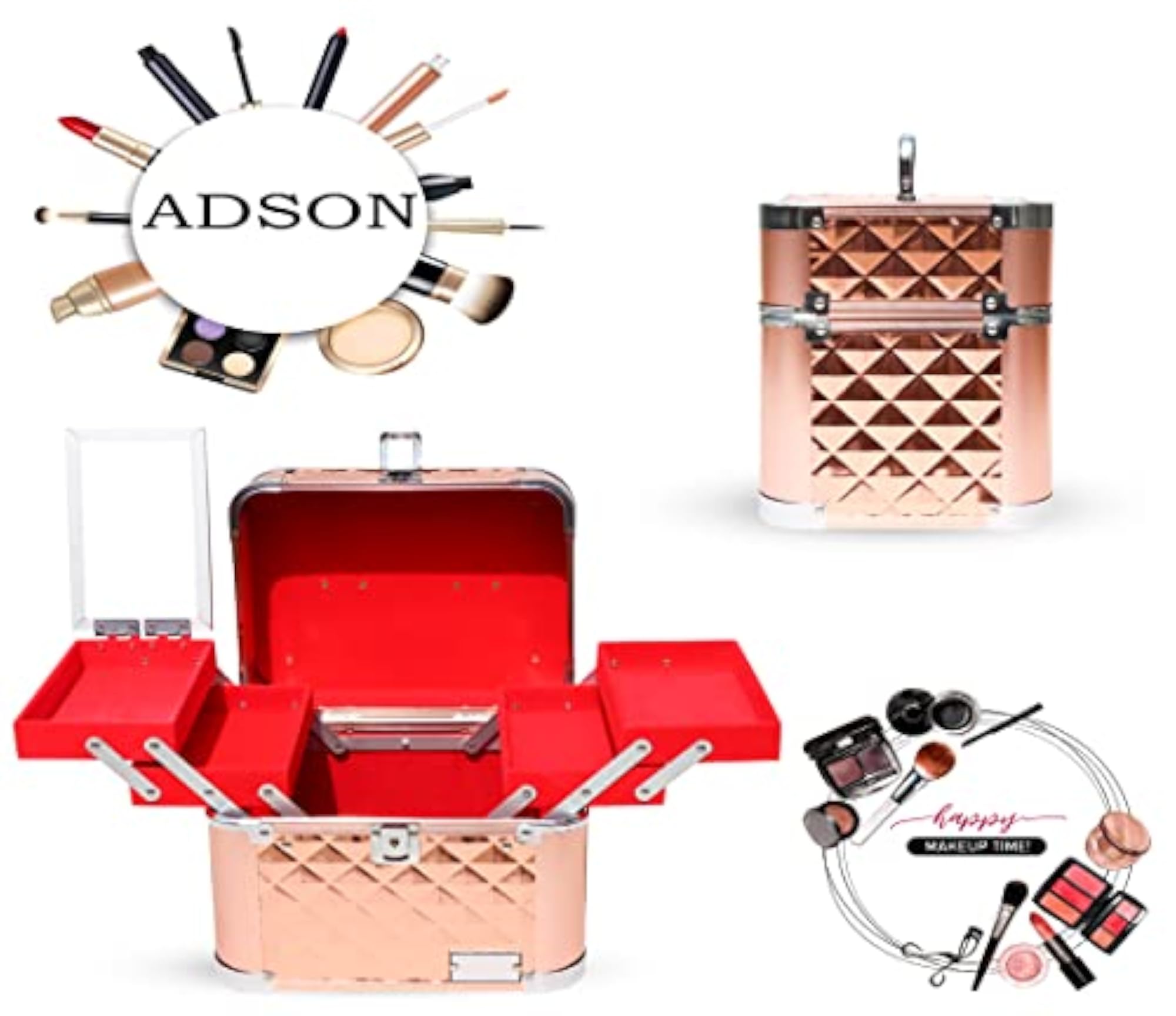 Professional Aluminium Beauty Makeup Case, Elegant Storage