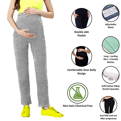 Image of LENAM Women's Relaxed Fit Maternity Pants