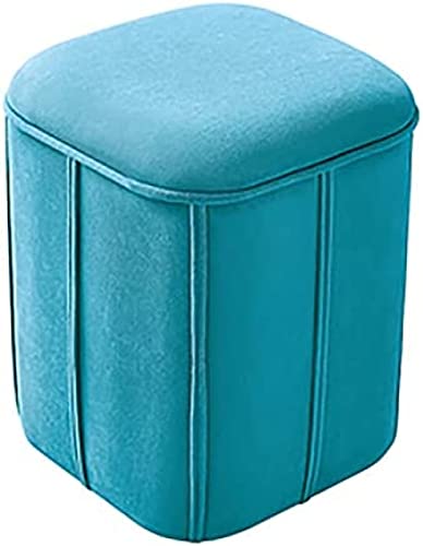 Petit repose-pieds avec rangement velours vert tabouret cube de salon