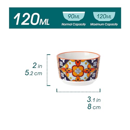 vancasso Creme Brulee Schälchen 120ml, SIMI Souffle Förmchen Backofenfest, Ofenfeste Förmchen 6er Set, Creme Brulee Schalen… – Ansicht 2
