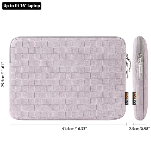 Funda para portátil de 16 pulgadas impermeable con bolsillo de accesorios morada 2