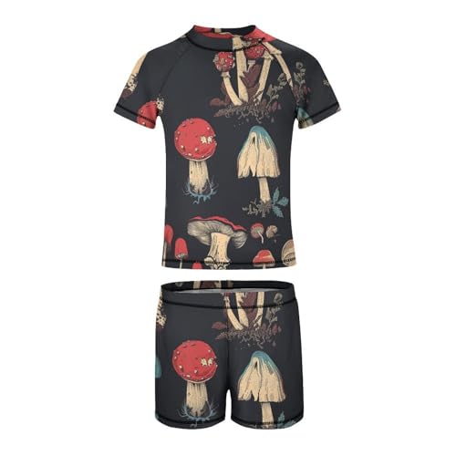 Various MushroomsChildren's Casual Swimsuit Set - Simple and Versatile7-9Y（120cm）2