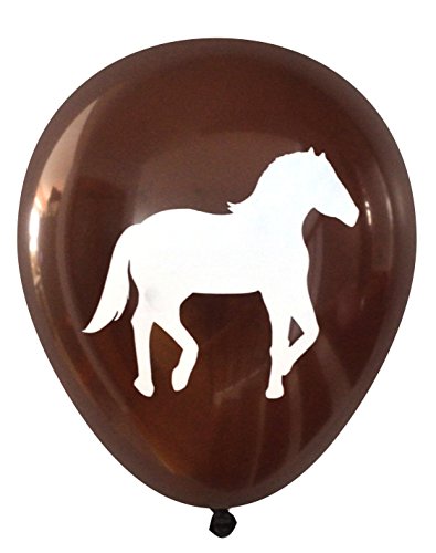 Horse Latex Balloons, 16 count (Pinks & Dark Brown) - Thumbnail 2