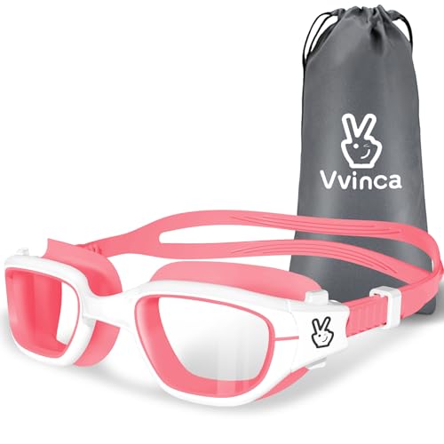 Image of Vvinca Kids Swim Goggles, Swimming Goggles for Kids 3-14 Anti-Fog UV Protection No Leak Pool Glasses for Boys Girls