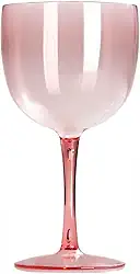 Kit 15 Taças Gin 580ml Acrílica - Aloha (Rosê)