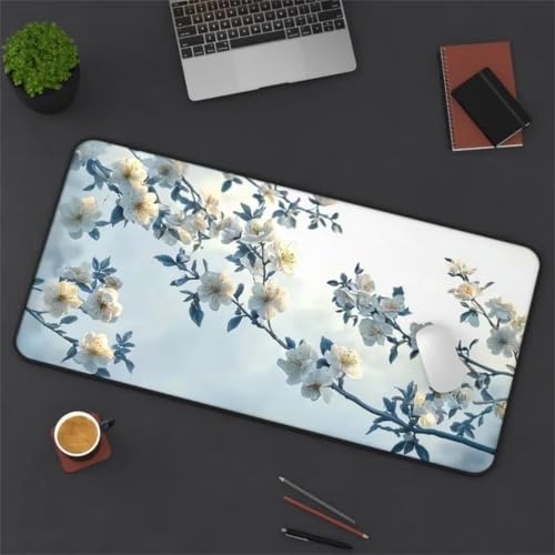 Alfombrilla gaming XXL de flores de primavera para decorar tu escritorio de PC