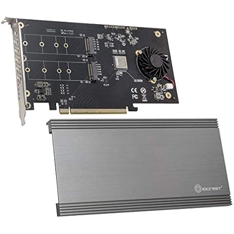 IO CREST Dual M.2 NVMe Ports RAID to PCIe 3.0 x16 Interface (x8 Bandwidth) Bifurcation Riser Controller - SI-PEX40158 Cover