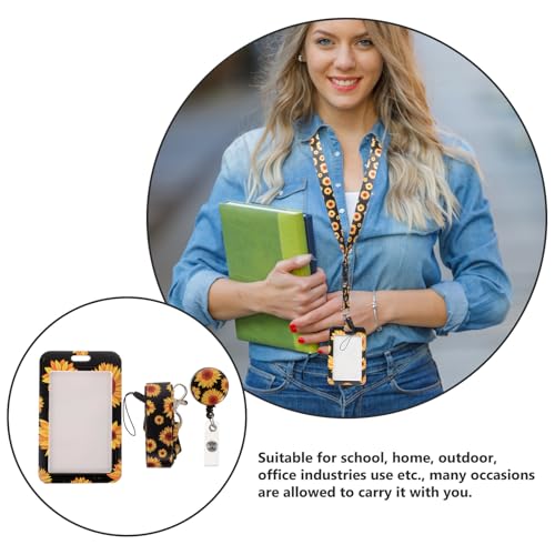 Porta tarjetas extensible con funda protectora para identificar a profesores 3