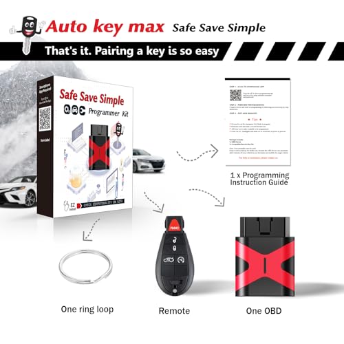 Clé de voiture de rechange haute résistance et kit programmation Dodge RAM