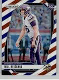 Football Trading Card 2024 Panini Prizm Prizm Red White and Blue #396 Will Reichard NM Near Mint RC Rookie Vikings