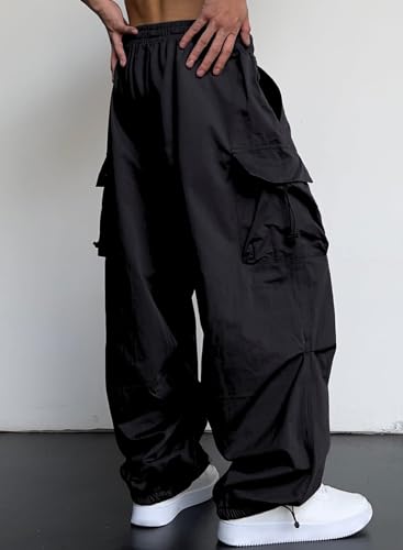 Jmierr JMDM771157-2-38-T01 Parachute Pants For Men Fasion Loose Fit Wide Leg Rap Pants thumb #1