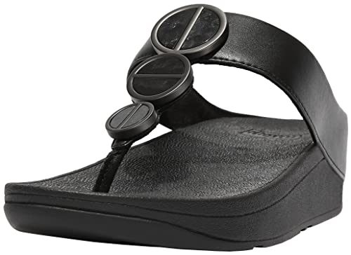 Image of FitFlop Women's LULU Suede Toe-Post Sandals | Lightweight Summer Walking Sandals with Cushioned Comfort, Arch Support & Grip