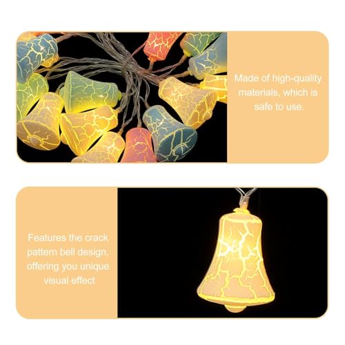 Image of Xenith 14 LED Crackle Jingle Bell Shape Pastel Fairy String Lights for Baby Kids Room Diwali Christmas Festival Birthday Wedding Party Indoor Outdoor Garden Decoration (Multicolor, 3.5 Meter)