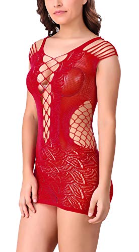 Image of Xs and Os Women's Polyamide Spandex Solid Above Knee Baby Doll Lingerie