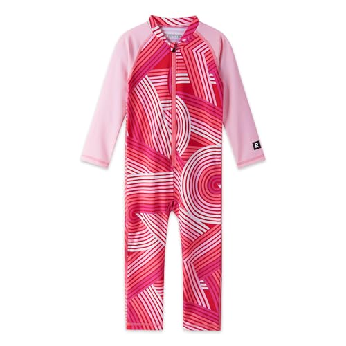Reima - Polskii UV-Anzug für Babys & Kinder - UPF 50+, langärmeliger Einteiler, UV-Badebekleidung für Mädchen & Jungen - Schnell trocknendes Stretchmaterial für Strand & Pool - Soft Coral, 92