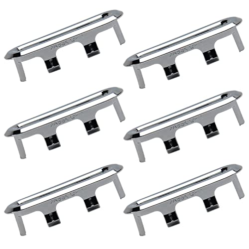 MroMax Sink Overflow Covers Bathroom Kitchen Basin Trim Oval Ring Caps Insert Spares Silver Tone 6 Pcs, 6 Pieces
