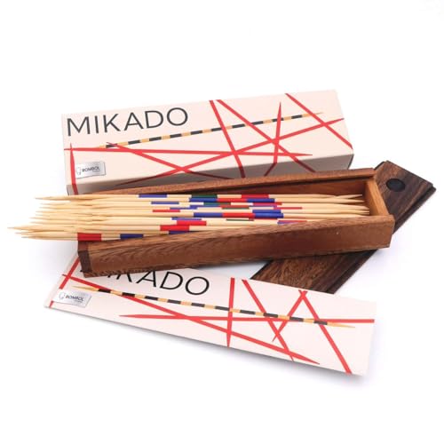 ROMBOL Mikado - 41 feine Stäbchen große Herausforderung aus Holz