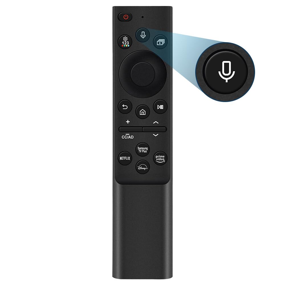 New Voice Remote for Samsung Smart TV. Replacement Samsung-TV-Remote BN59 for Most 2018-2022 Samsung TVs with Voice Function, Including Crystal UHD QLED Curved Frame LED 4K 8K TVs. 1 Year Warranty.