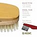 Kent MS23D Finest Men's Military Style Hair Brush - Satin and Beechwood Travel Size Base, Soft Pure White Natural Boar Bristle Ideal for Fine or Thinning Hair and Sensitive Scalps. Beard brush