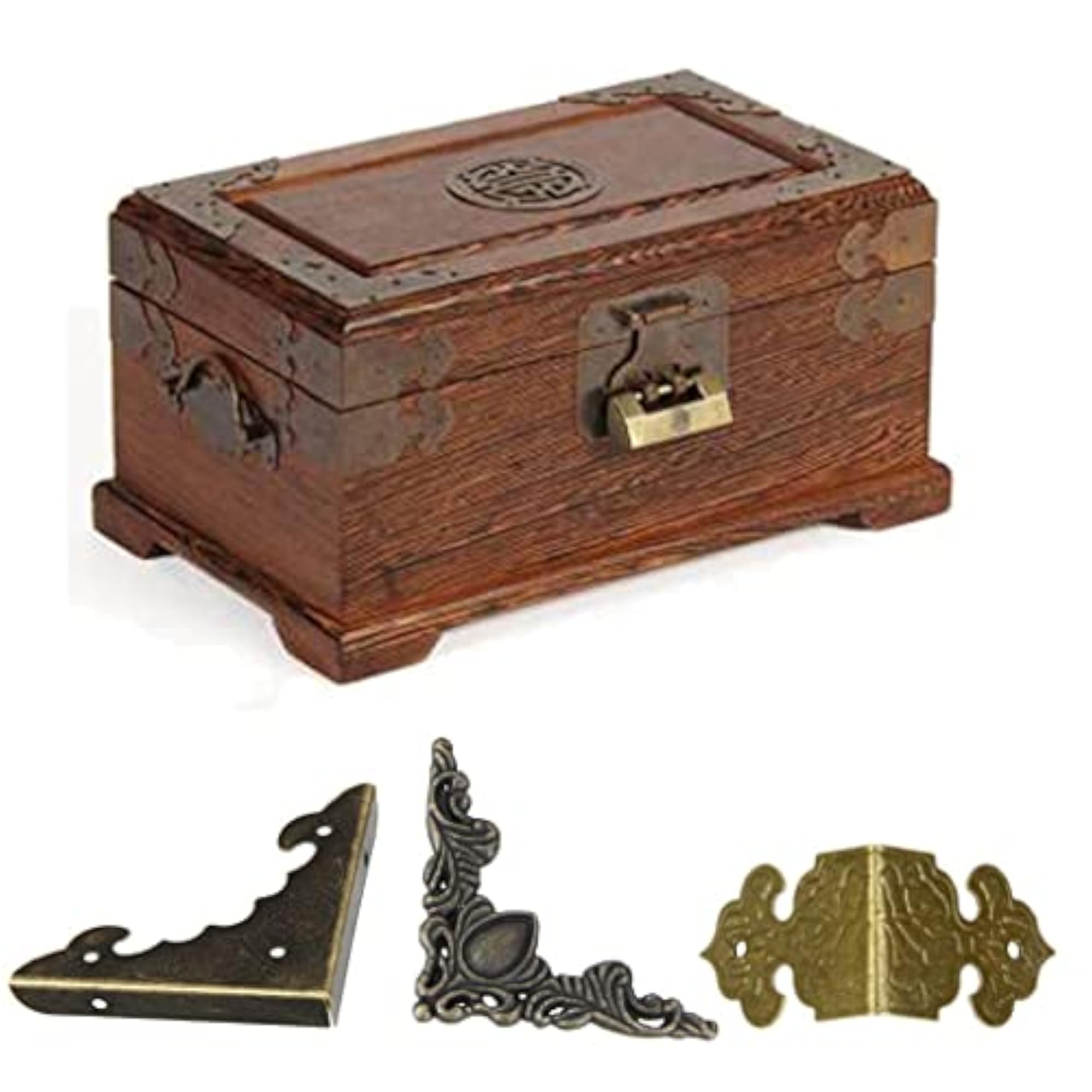 Retro Jewelry Gift Box with Wood Case Design
