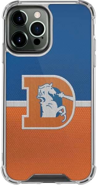 Skinit Clear Phone Case Compatible with iPhone 13 Pro Max - Officially Licensed NFL Denver Broncos Vintage Design